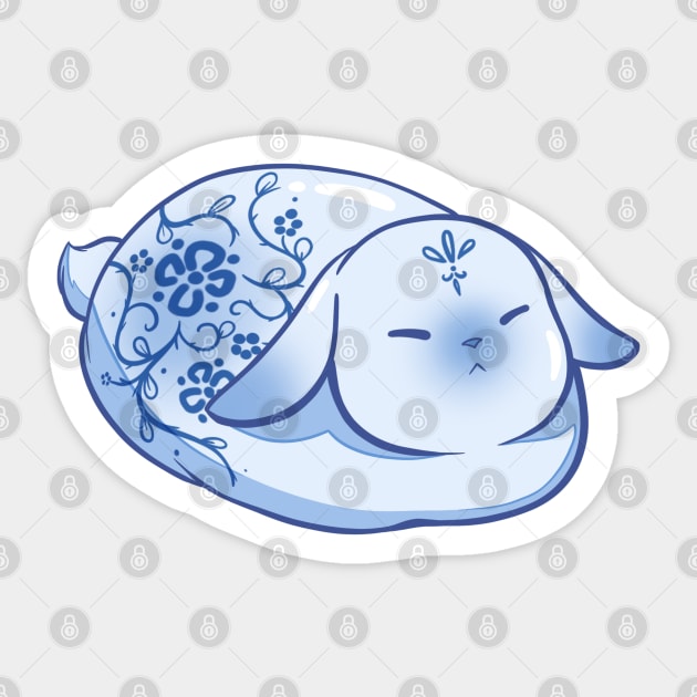 Porcelain Bunny - Loaf Sticker by roschea